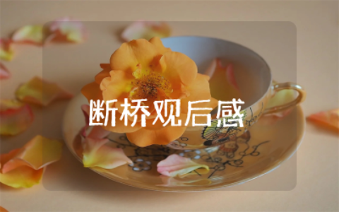 断桥观后感1000字精选  断桥观后感锦集