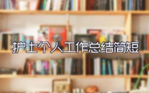 2023年护士个人工作总结简短（24篇）
