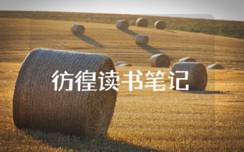 《彷徨》读书笔记 读彷徨的笔记归纳范文