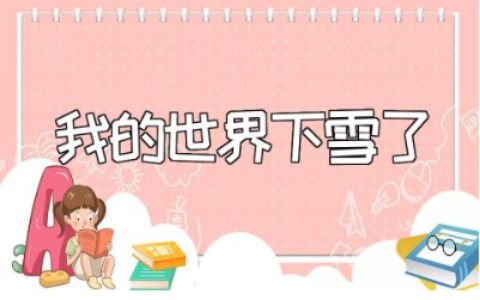 《我的世界下雪了》读后感范文 读《我的世界下雪了》心得体会模板