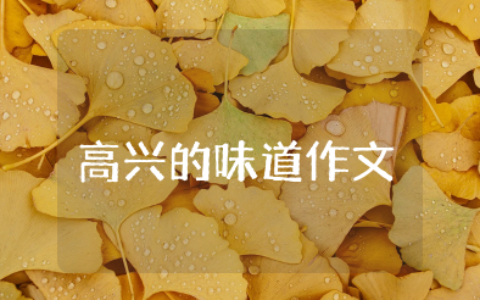 高兴的味道作文400字范文大全（16篇）