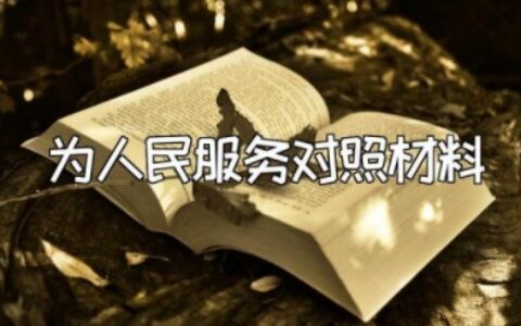 关于为人民服务对照材料检查报告范文大全