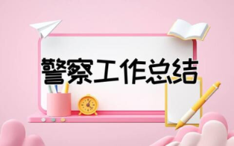 2023年警察工作总结报告  警察工作个人总结精选