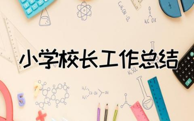 2023年小学校长工作总结个人精选  小学校长年度工作总结范文