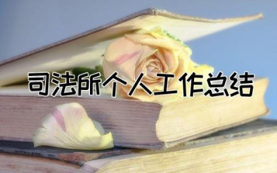 2023年司法所个人工作总结15篇