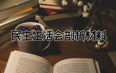 民主生活会剖析材料个人剖析材料精选大全