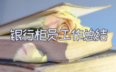 2023年银行柜员工作总结 银行柜员个人总结自我鉴定