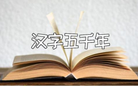 ​《汉字五千年》观后感范文 看《汉字五千年》的心得感悟汇总