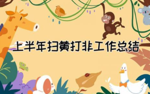 2023年上半年扫黄打非工作总结5篇