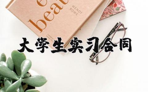 大学生实习合同 大学生就业协议书模板 (7篇）