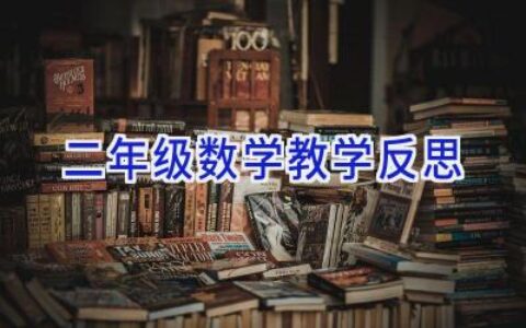 二年级数学教学反思