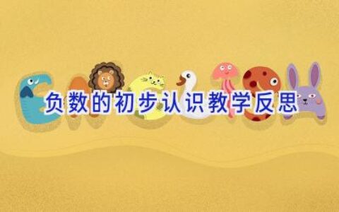 负数的初步认识教学反思