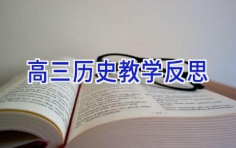 高三历史教学反思