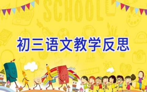 初三语文教学反思