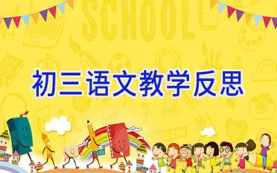 初三语文教学反思