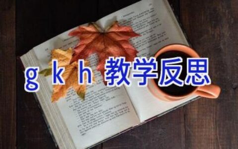 gkh教学反思