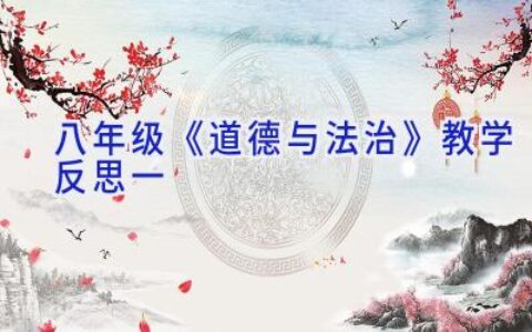 八年级《道德与法治》教学反思一