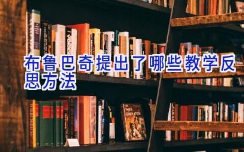 布鲁巴奇提出了哪些教学反思方法
