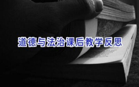 道德与法治课后教学反思