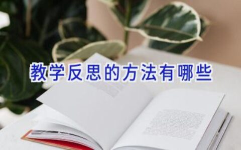 教学反思的方法有哪些