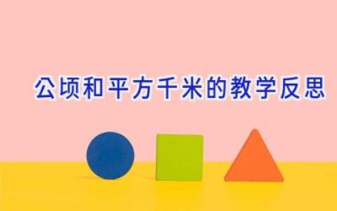 公顷和平方千米的教学反思