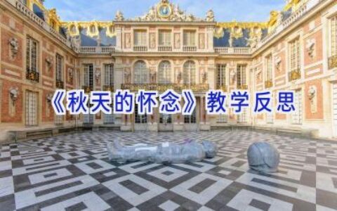 《秋天的怀念》教学反思