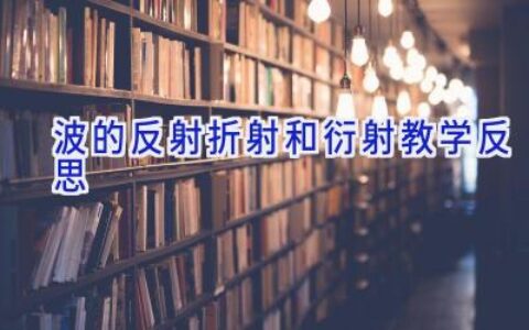 波的反射折射和衍射教学反思