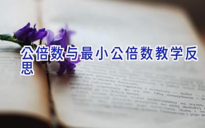 公倍数与最小公倍数教学反思