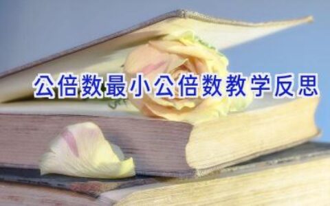 公倍数最小公倍数教学反思