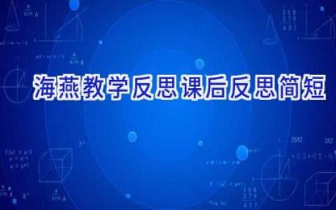 海燕教学反思课后反思简短