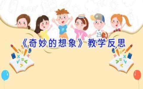 《奇妙的想象》教学反思