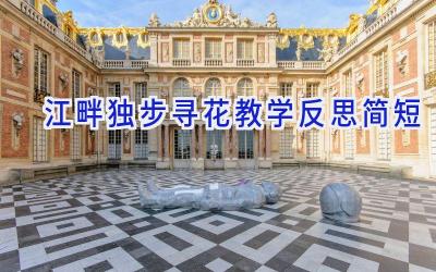 江畔独步寻花教学反思简短