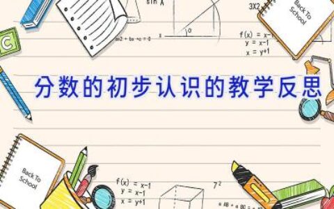 分数的初步认识的教学反思