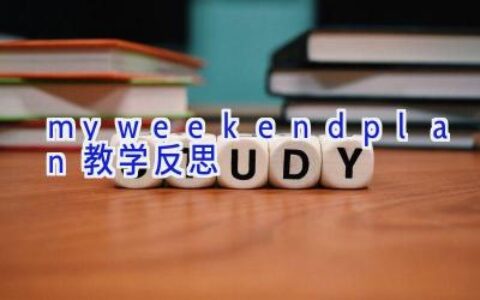 my weekend plan教学反思