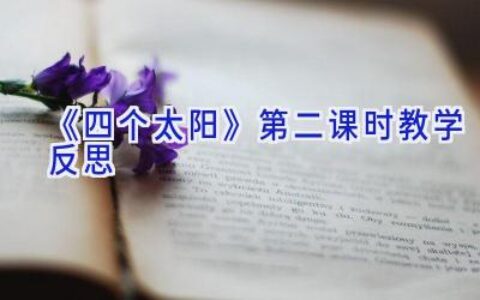 《四个太阳》第二课时教学反思