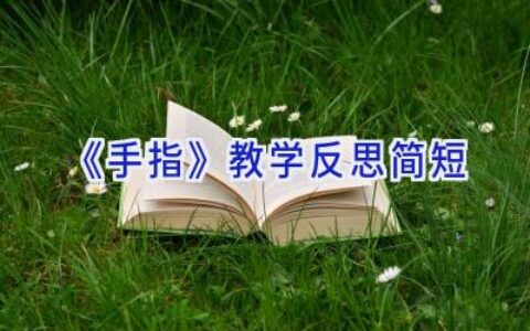 《手指》教学反思简短