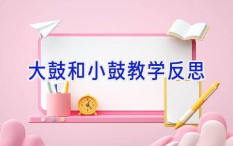 大鼓和小鼓教学反思