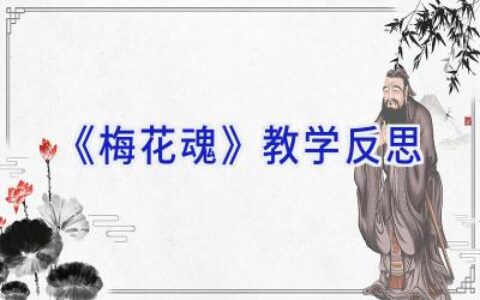 《梅花魂》教学反思