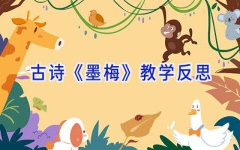 古诗《墨梅》教学反思