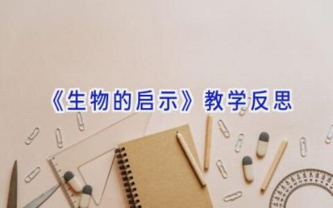 《生物的启示》教学反思