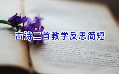 古诗二首教学反思简短