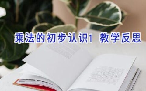 乘法的初步认识1教学反思