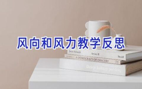 风向和风力教学反思