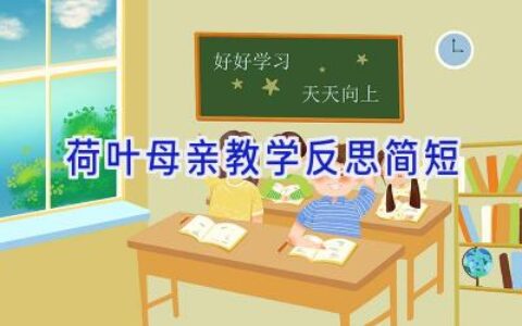 荷叶母亲教学反思简短