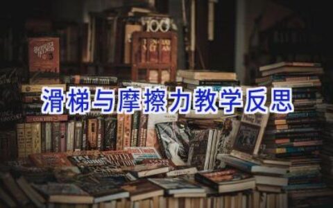 滑梯与摩擦力教学反思