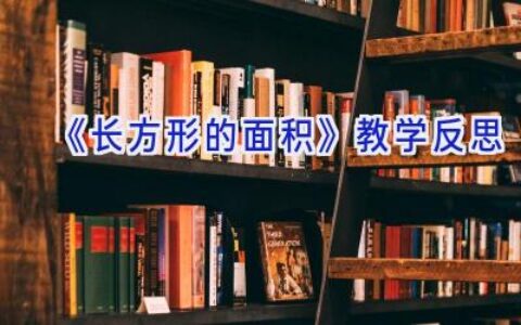 《长方形的面积》教学反思