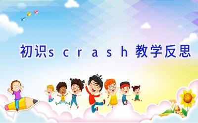初识scrash教学反思