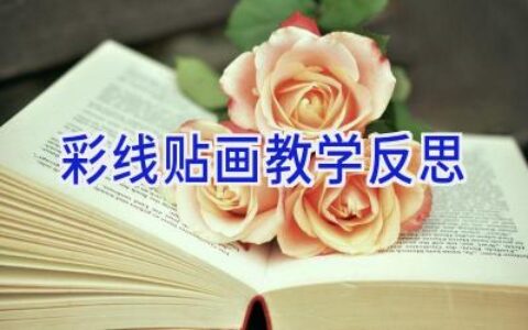 彩线贴画教学反思