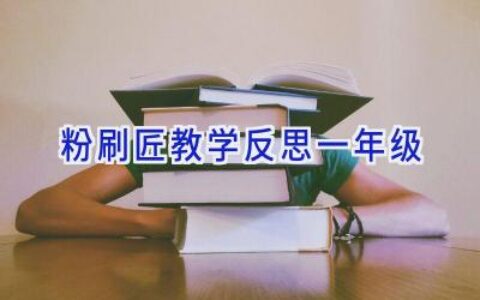 粉刷匠教学反思一年级