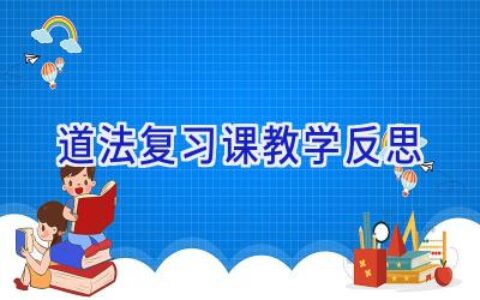 道法复习课教学反思